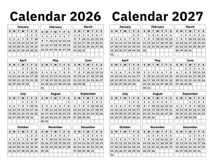 2026 2027 Calendar