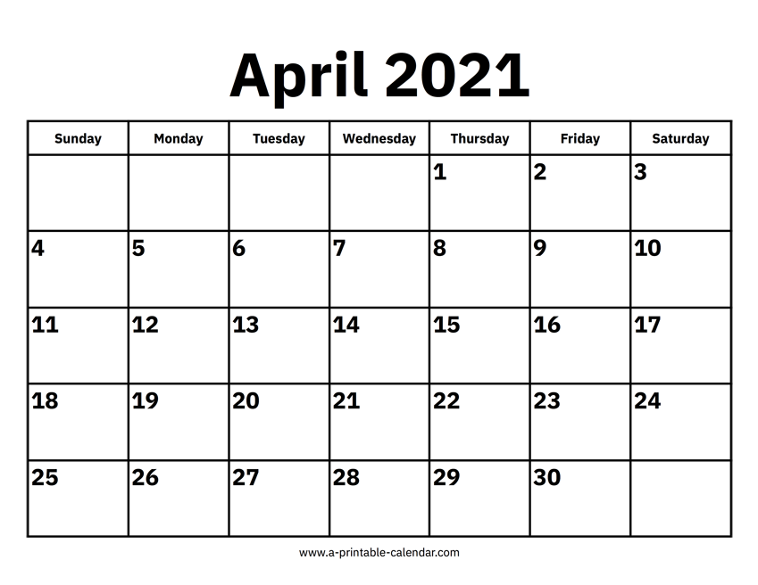 April 2021 Calendars – Printable Calendar 2021