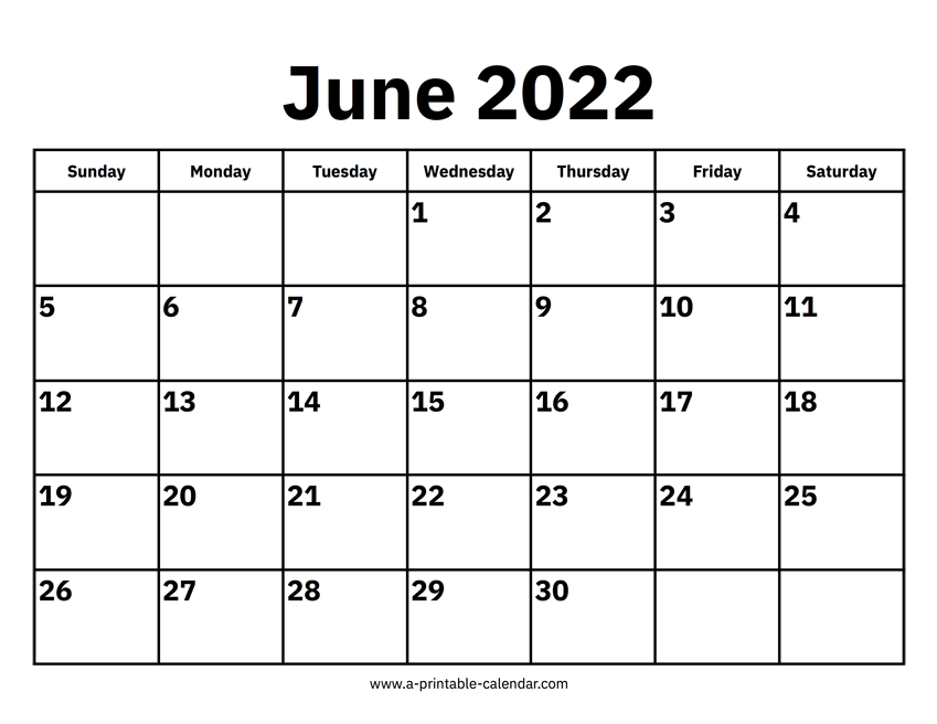 June 2022 Calendars – Printable Calendar 2022