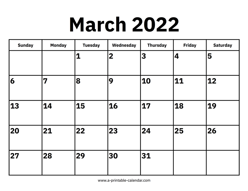 March 2022 Calendars – Printable Calendar 2022 March 2022 Calendars – Printable Calendar 2022