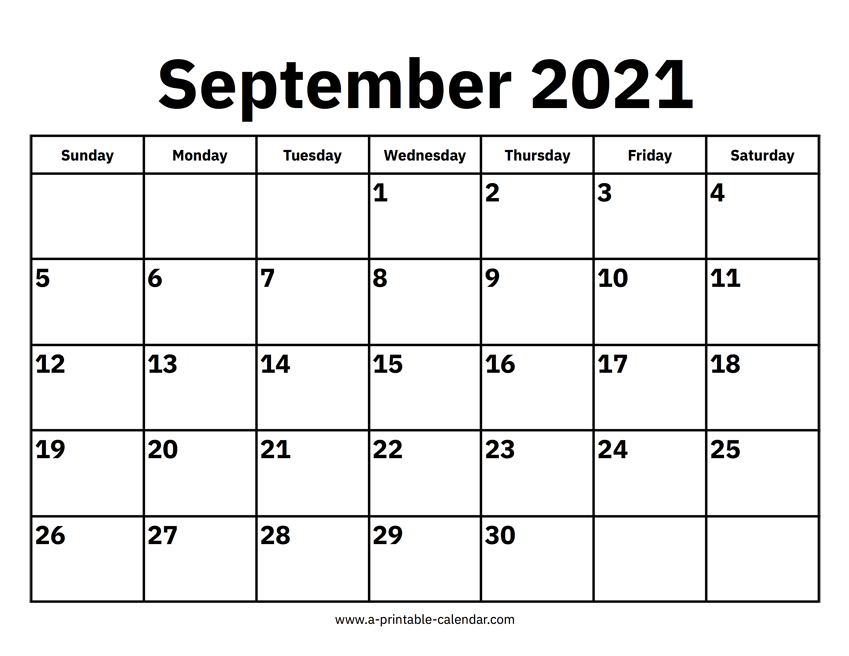 September 2021 Calendars – Printable Calendar 2021 September 2021 Calendars – Printable Calendar 2021
