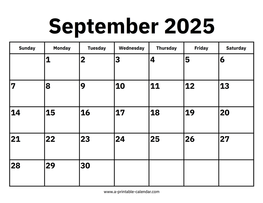 September 2025 calendars – printable calendar 2025