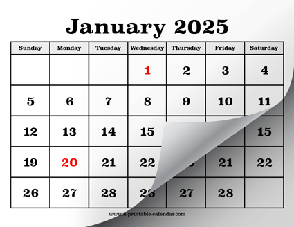 Printable Calendar Pages for 2025