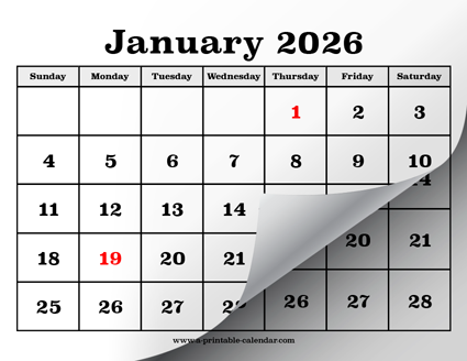 Printable Calendar Pages for 2026