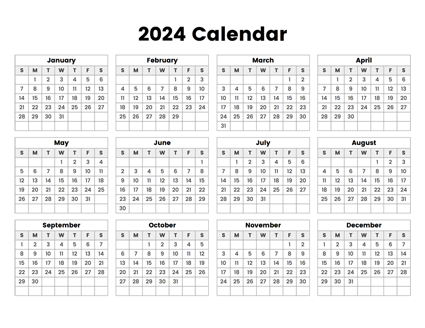 Yearly Calendar 2024