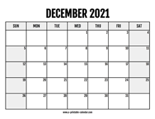 december 2021 calendars printable calendar 2021