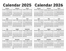 Calendar 2025-2026