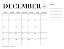 2027 Calendar December