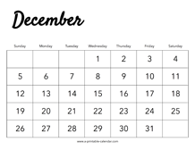 2027 December Calendar