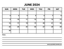Calendar June 2024