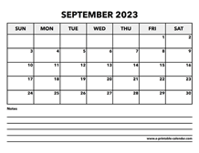 Calendar September 2023