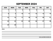 Calendar September 2024