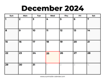 December 2024 Calendar With Holidays