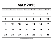 May 2025 Calendars – Printable Calendar 2025